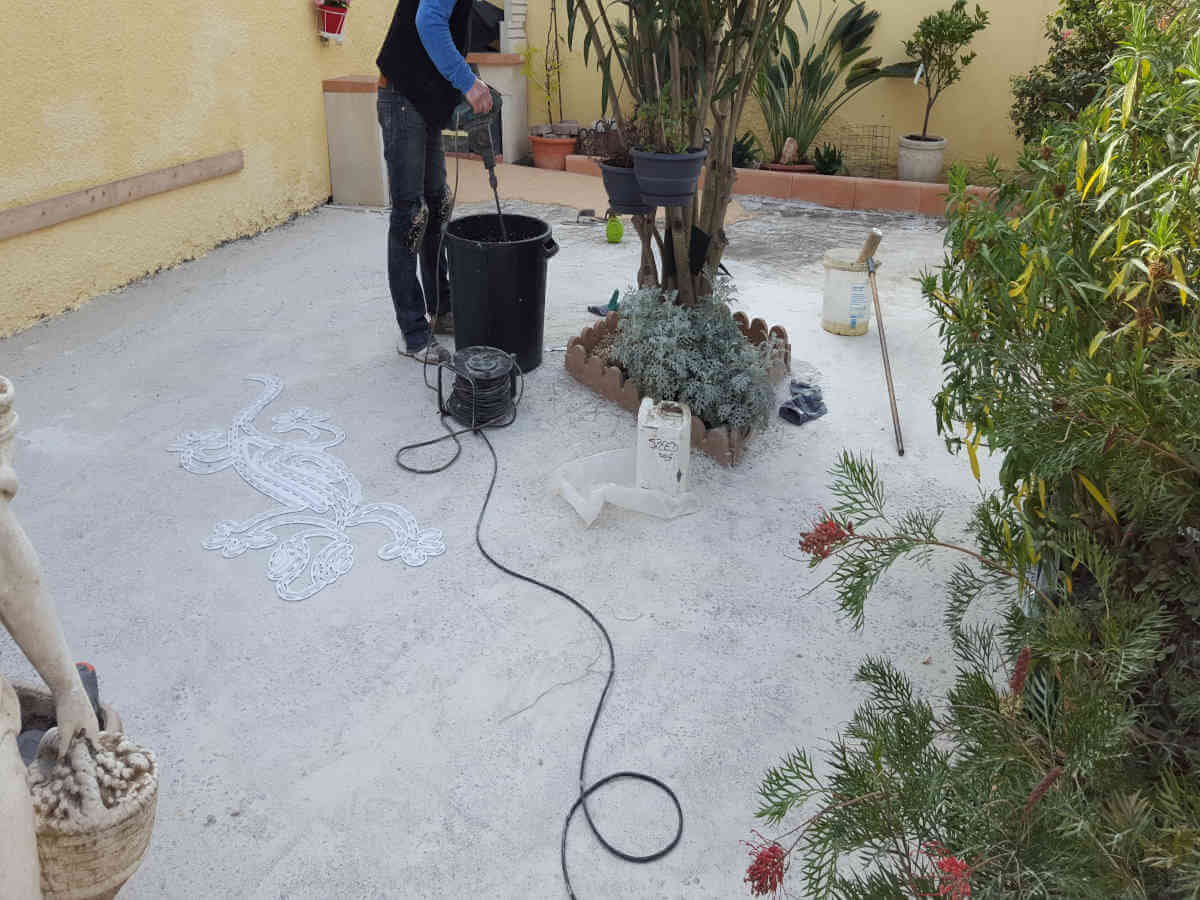 Terrasse en résine moquette de pierre à Marseille